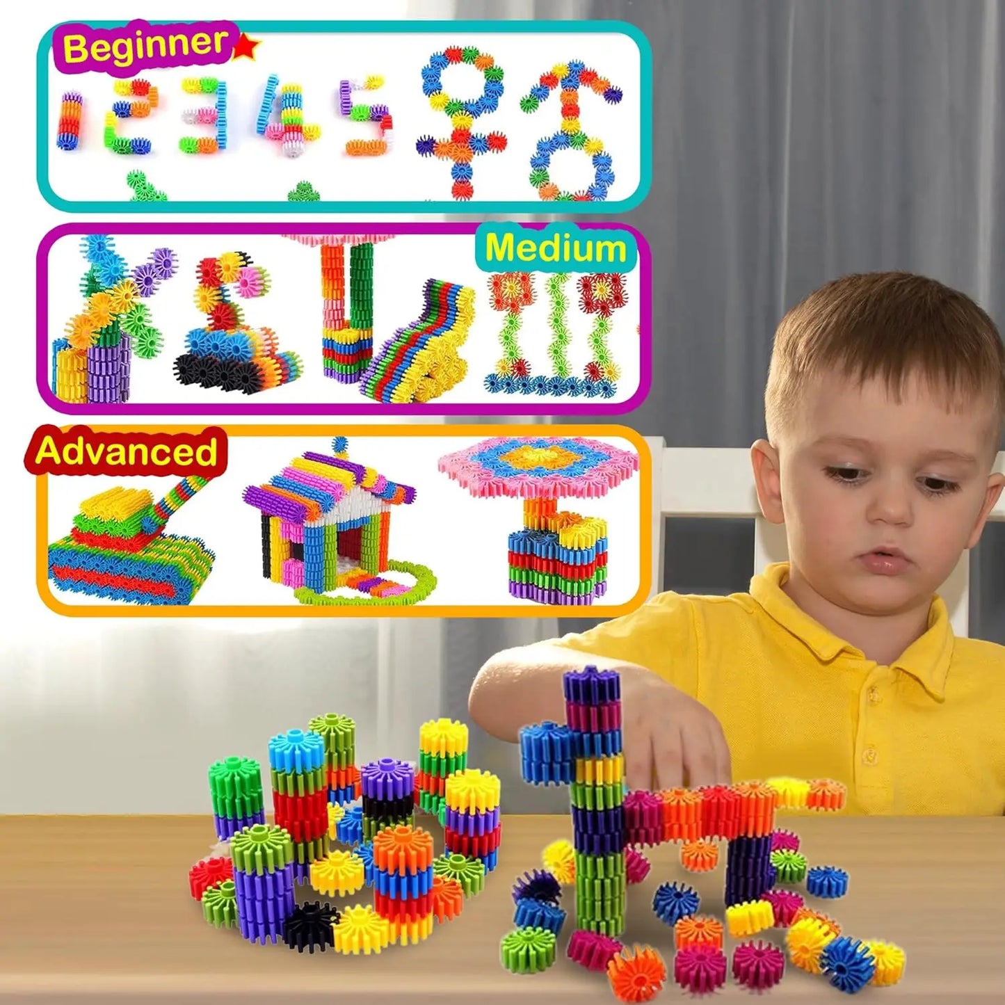STEM Construction Blocks for Kids – Fun Interlocking Gears for Creative Play