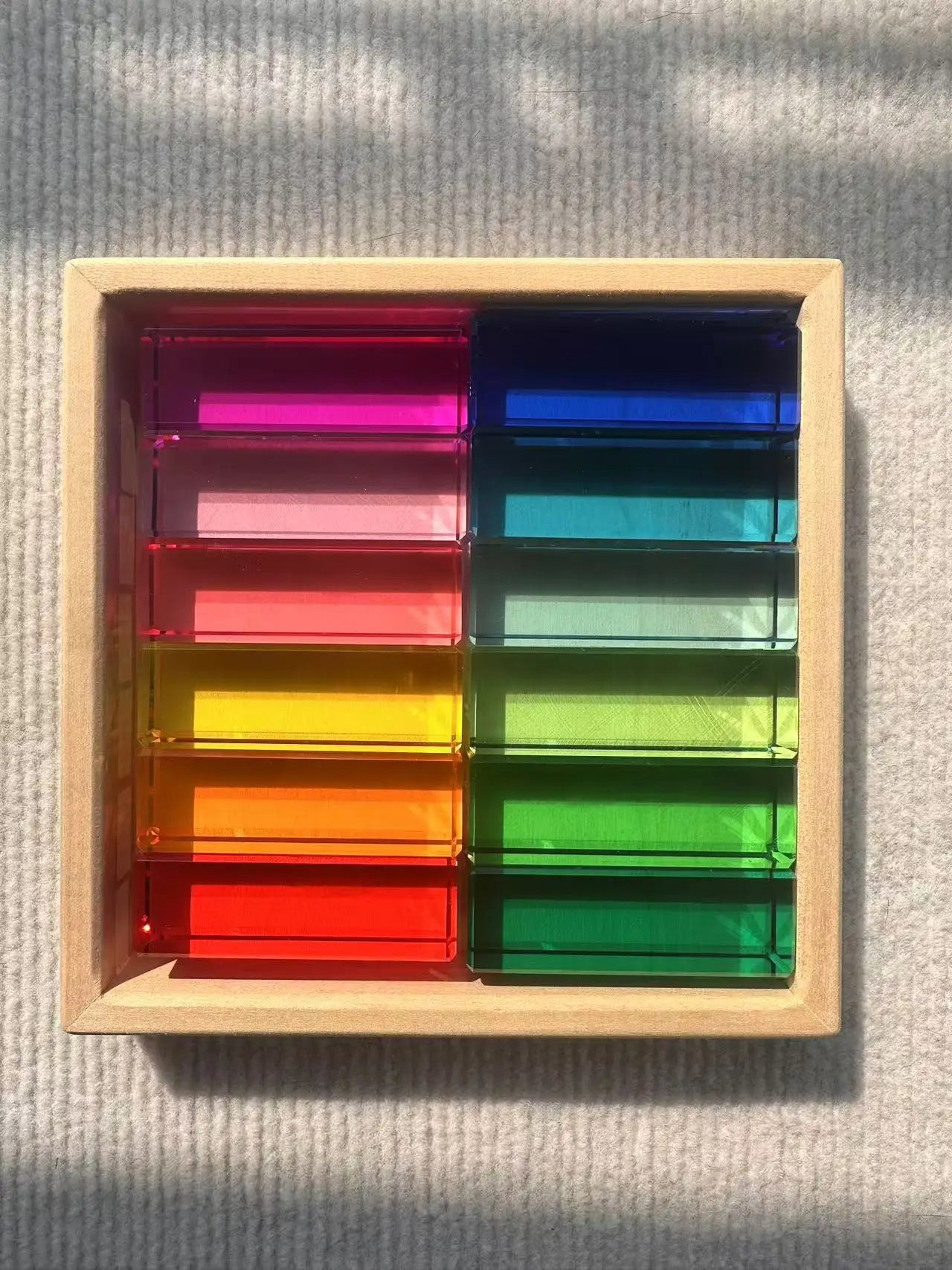 See-Through High-Transparency Rainbow Stacking Block Sets