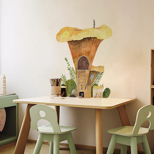 Boho Fabric Wall Decals – Cartoon Mushroom & Woodland Animals