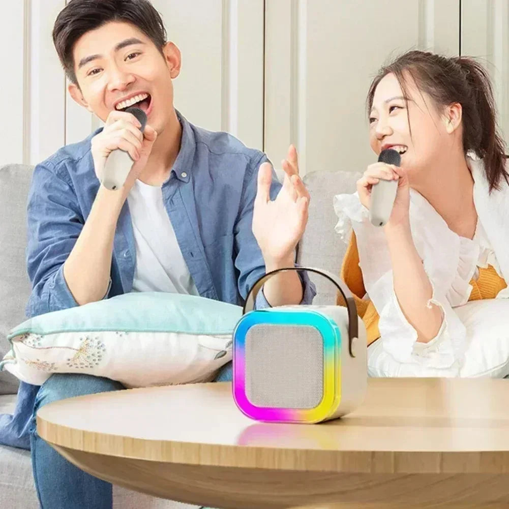 K12 Bluetooth Wireless Portable Karaoke Speaker with 2 Microphones