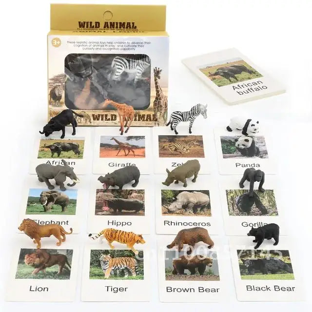 Montessori Educational Flash Cards and Figures Matching Game