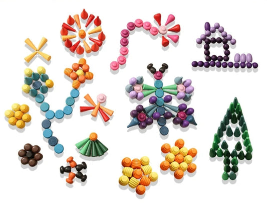 Kids Wooden Montessori Loose Parts for Open-ended Play - Nordic Waldorf-Style