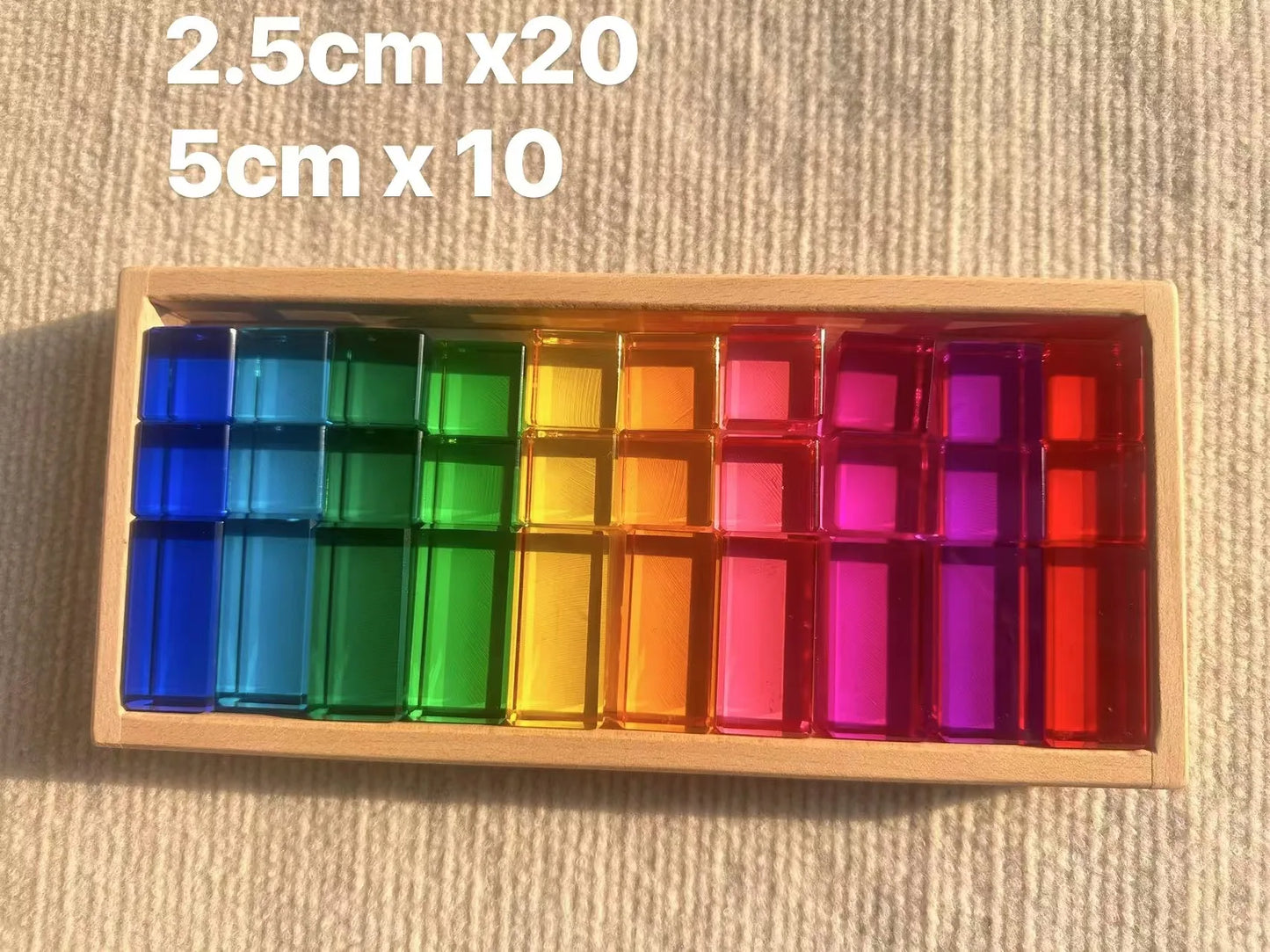 See-Through High-Transparency Rainbow Stacking Block Sets