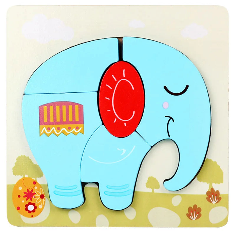 Wooden 3D Animal Puzzles