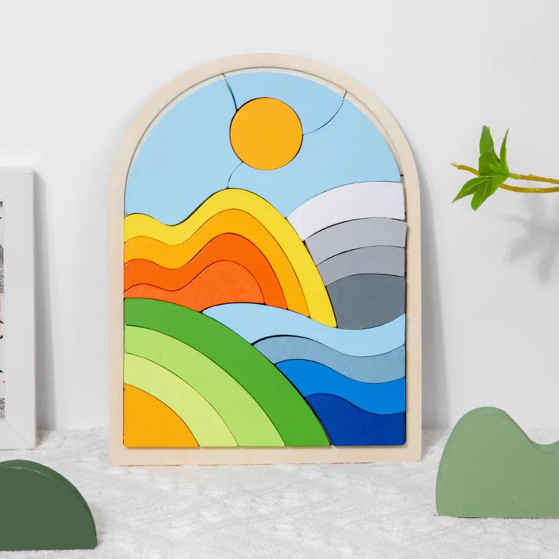 Montessori Wooden Colourful Puzzle Sets