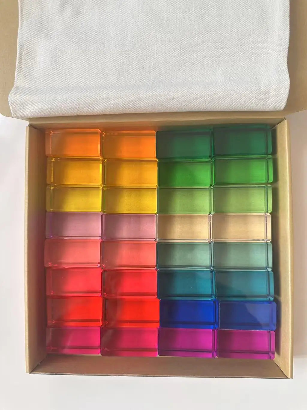 See-Through High-Transparency Rainbow Stacking Block Sets