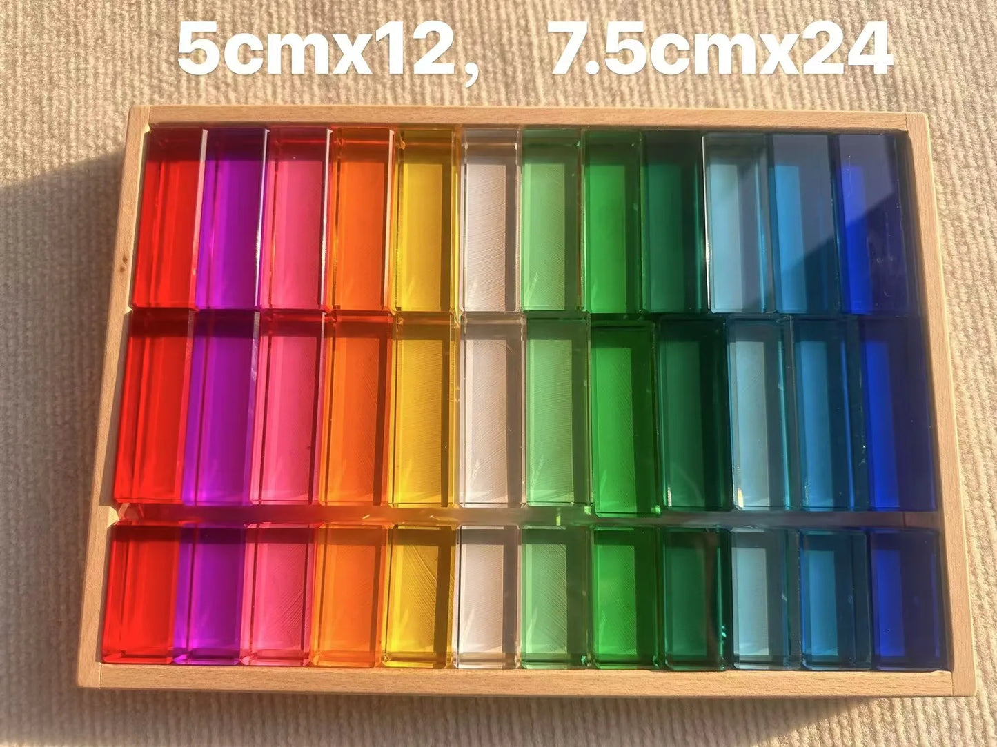 See-Through High-Transparency Rainbow Stacking Block Sets