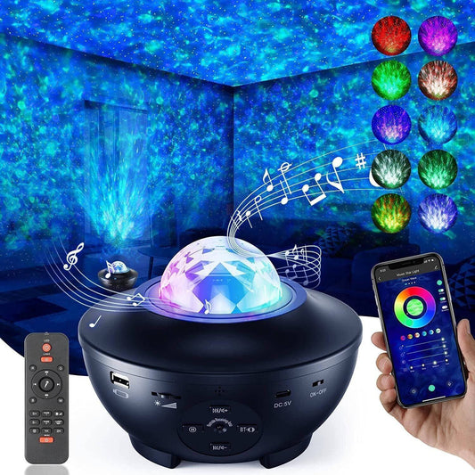 LED Galaxy & Starry Night Light Projector – With Remote & Smart App Control