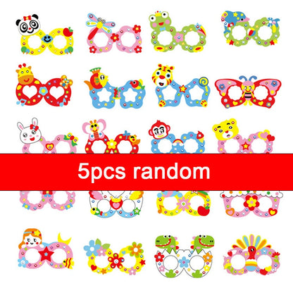 5-pieces DIY EVA Glasses Kit – Kids Craft Set
