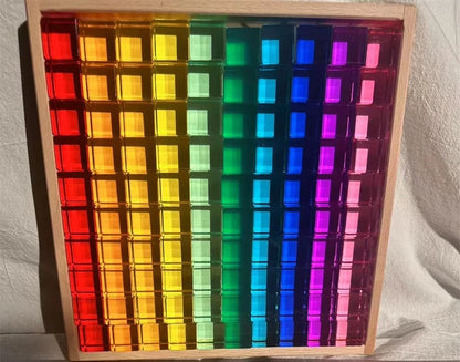 Montessori Wooden and Acrylic See-Through Blocks