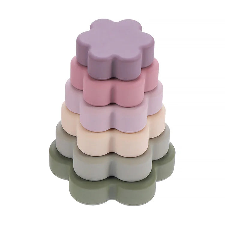 Montessori Silicone Stacking Blocks Sets - Pyramids