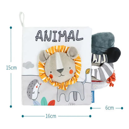 Animal Sensory Soft Book for Babies – Early Learning Toy for Ages 0 to 12 Months