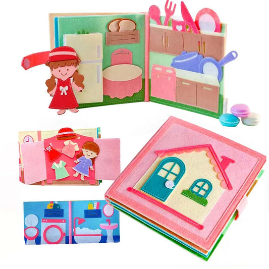 Pink House Felt Busy Board