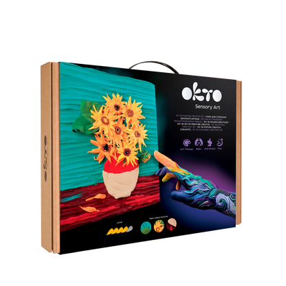 3D Air-Dry Clay Sensory Art – “Sunflowers” Design