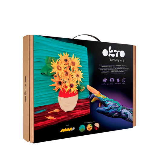 3D Air-Dry Clay Sensory Art – “Sunflowers” Design