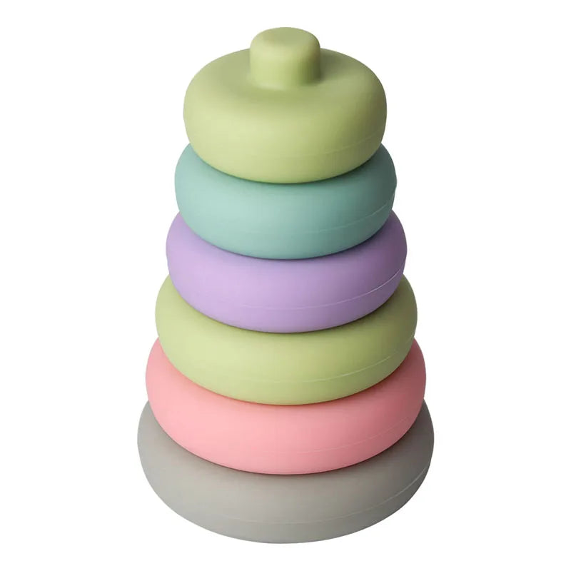 Montessori Silicone Stacking Blocks Sets - Pyramids