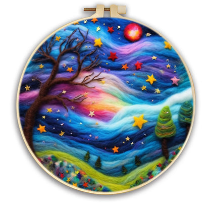 Wool Felting Painting Kits - Sky