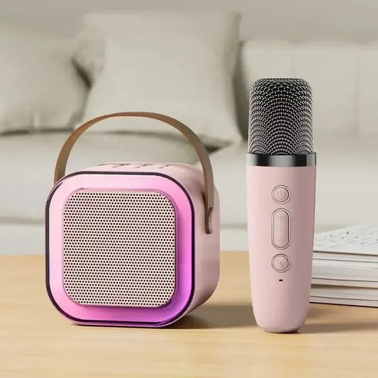 K12 Bluetooth Wireless Portable Karaoke Speaker with 2 Microphones