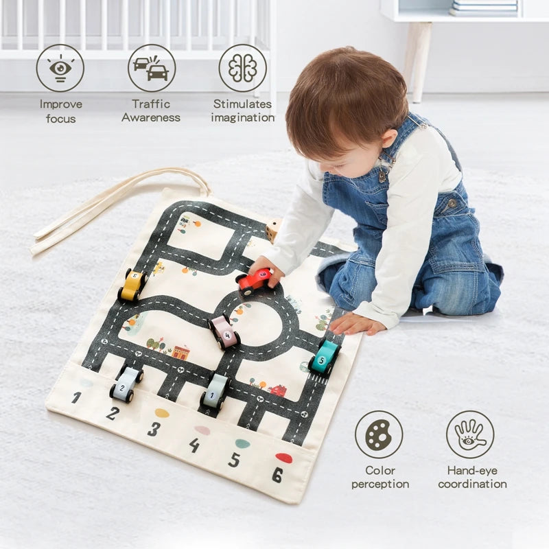 Montessori City Traffic Play Set – 35×31 cm