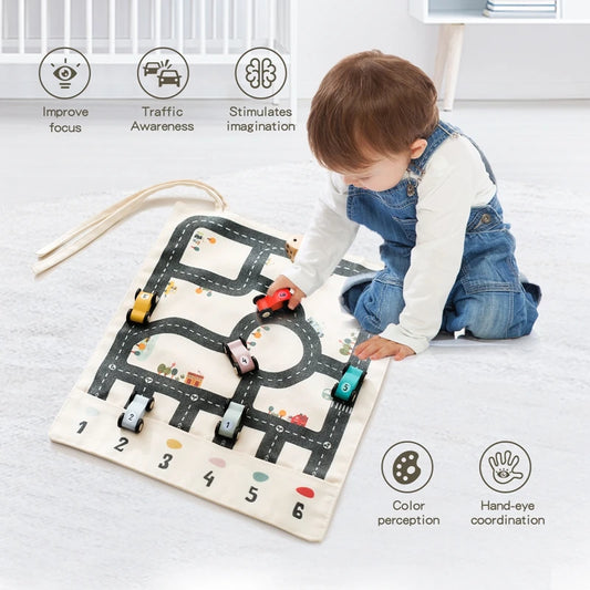 Montessori City Traffic Play Set – 35×31 cm