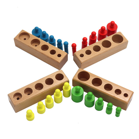 Montessori-Inspired Early Learning Wooden Building Blocks