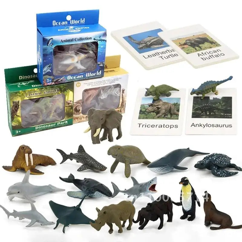 Montessori Educational Flash Cards and Figures Matching Game