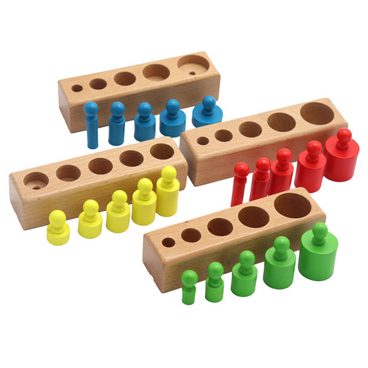 Montessori-Inspired Early Learning Wooden Building Blocks