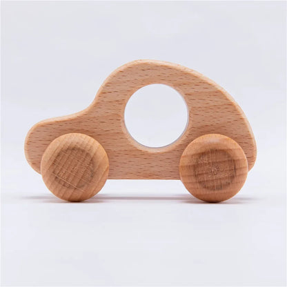 Beech Wood Teether & Montessori Educational Car Toys
