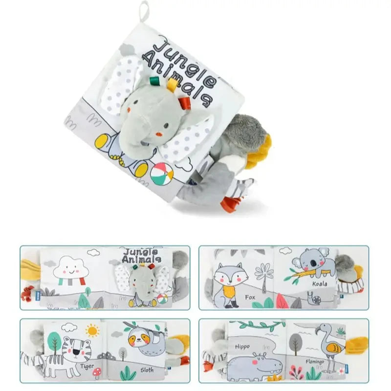 Animal Sensory Soft Book for Babies – Early Learning Toy for Ages 0 to 12 Months