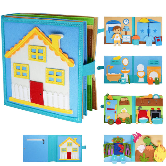 Blue House Felt Busy Board