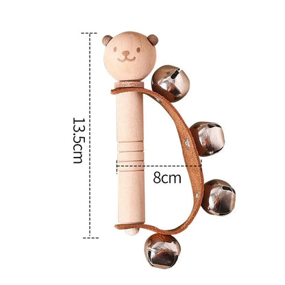 Musical Wooden Toy Set for Babies – Rattle, Bell, Drum & Xylophone Percussion Instruments
