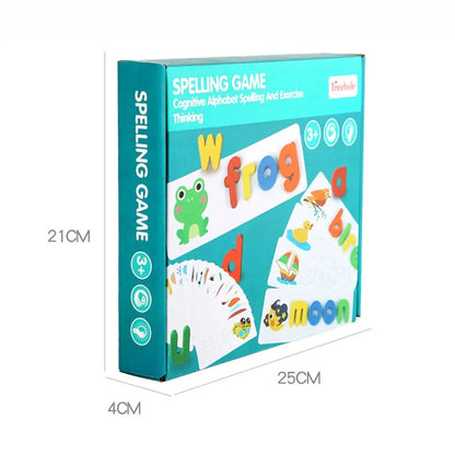 Wooden Spelling & Alphabet Puzzle Game