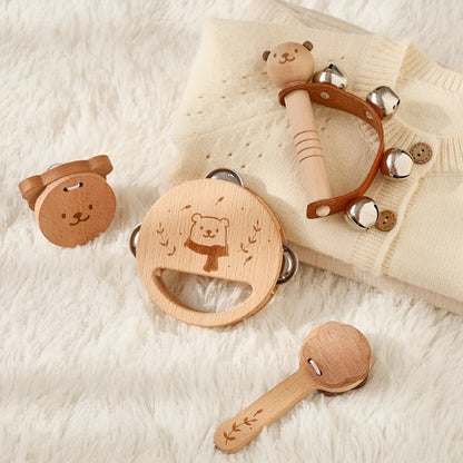 Wooden Musical Instruments Set for Toddlers (Ages 1–3)
