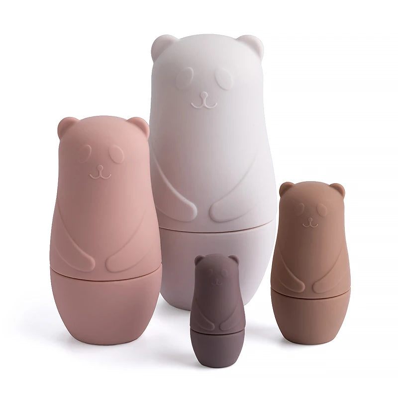 Montessori Silicone Nesting Doll Sets for Babies