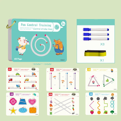 48-page Tracing Pen Control Training Workbooks