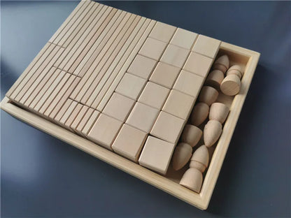 Large Wooden Building Stacking Cube & Block Sets, 56 pcs