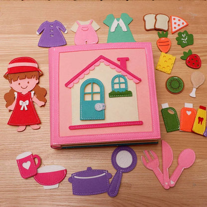 Pink House Felt Busy Board