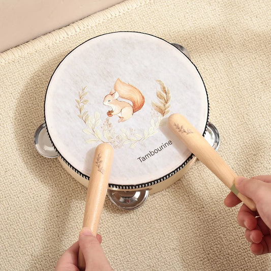 Musical Wooden Toy Set for Babies – Rattle, Bell, Drum & Xylophone Percussion Instruments