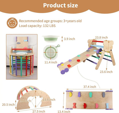 9-in-1 Foldable Montessori Climbing Set for Toddlers