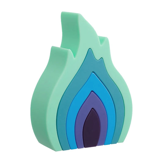 Montessori Silicone Stacking Blocks Sets - Flame