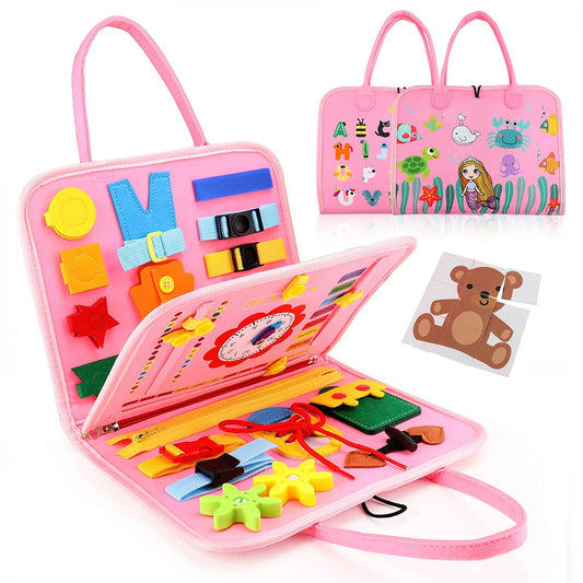 Montessori Busy Boards – Quiet Felt Book, Girl