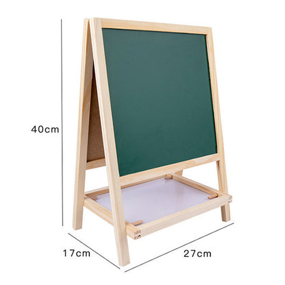 Children's Wooden Magnetic Double-sided Colour Drawing Board for Small Spaces