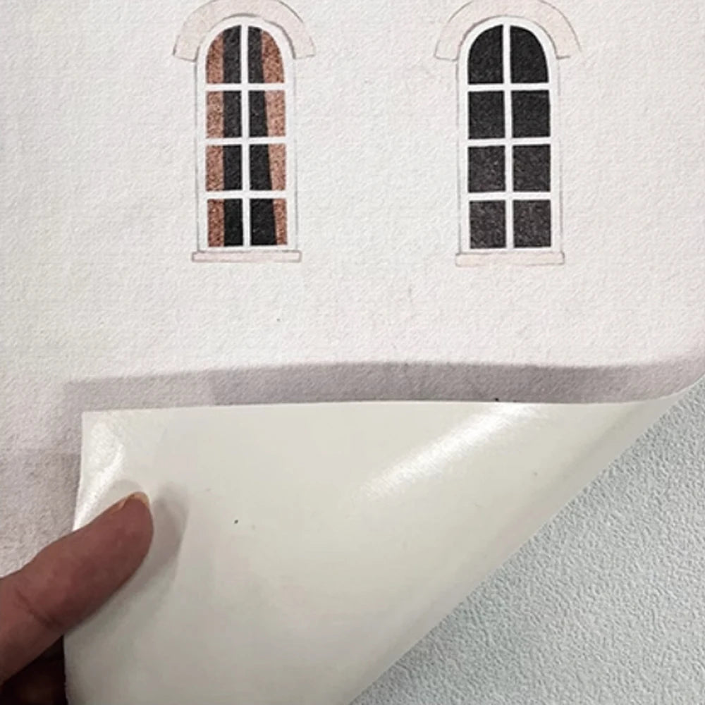 Watercolour House Fabric Wall Murals