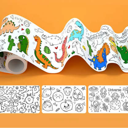 Kids’ Drawing & Painting Roll, 3m x 30cm – Mess-Free Sticky Art Paper Sets