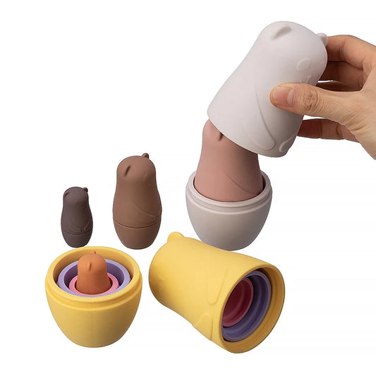 Montessori Silicone Nesting Doll Sets for Babies