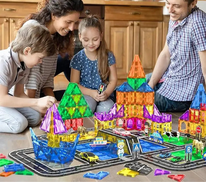 Magnetic Building Blocks Sets, 7.5cm - 104-pcs City Set