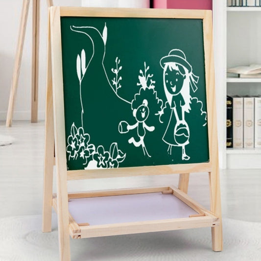 Children's Wooden Magnetic Double-sided Colour Drawing Board for Small Spaces