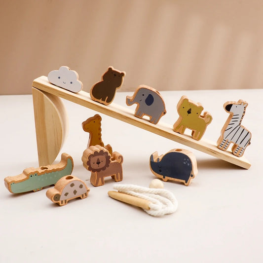 Baby Animal Threading & Seesaw Balance Toy
