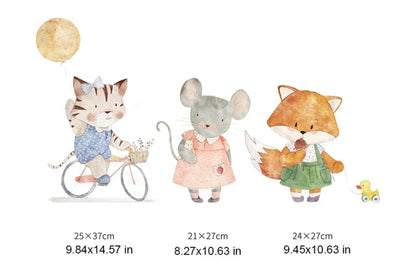 Boho Fabric Cat, Animal & House Design Wall Decals