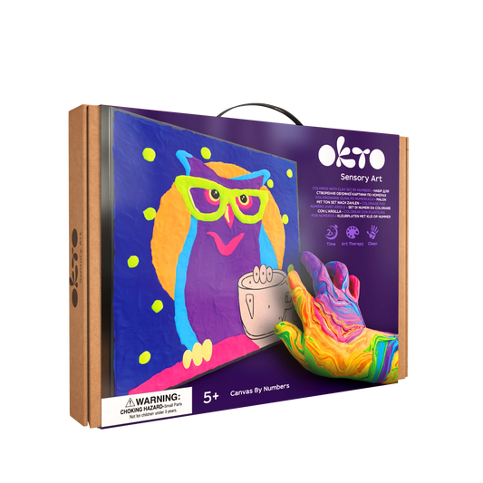 3D Air-Dry Clay Sensory Art Clay-By-Numbers – “Owl” Design